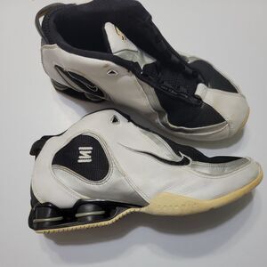 Nike Shox‎ Flight Shoes Womens 7 Basketball Sneakers Zoom Air Black Silver White